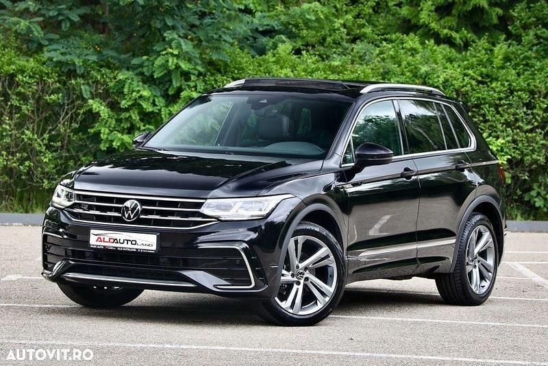 Culoarenegru Utilizat 2022 VW Tiguan R-line SUV | 25.999 EUR (Scump) - Imagine 1/4