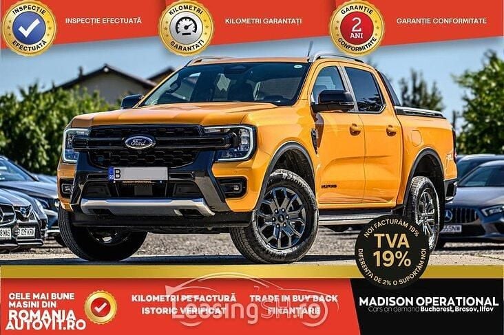 Culoaregalbeuriu Utilizat 2025 Ford Ranger Wildtrack Pickup | 49.950 EUR (Preț OK) - Imagine 1/4