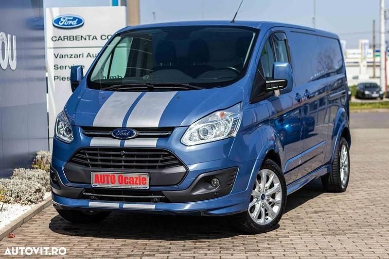 Culoarealbastru Utilizat 2017 Ford Transit Custom Monovolum | 17.500 EUR (Preț bun) - Imagine 1/4