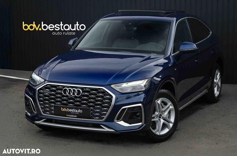 Culoarealbastru Utilizat 2022 Audi Q5 Sportback S-Line SUV | 36.990 EUR (Super Preț) - Imagine 1/4