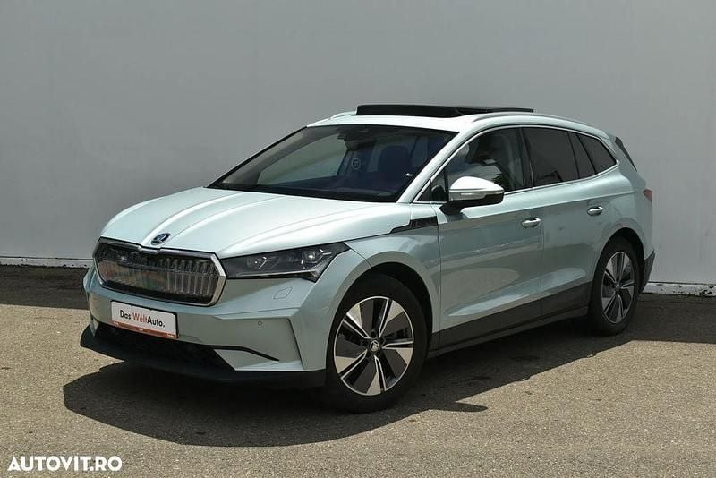 Gri Utilizat 2022 Skoda Enyaq iV SUV | 36.594 EUR (Puțin scump) - Imagine 1/4