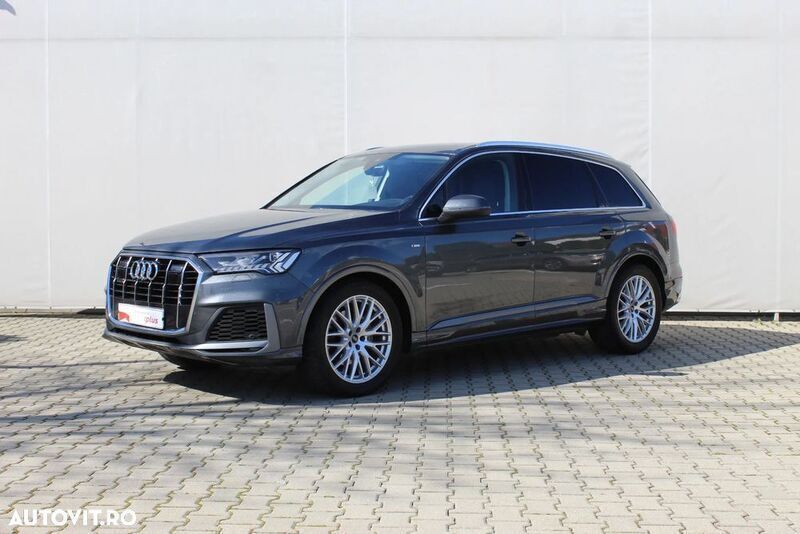 Gri Utilizat 2020 Audi Q7 S-Line SUV | 50.900 EUR (Scump) - Imagine 1/4
