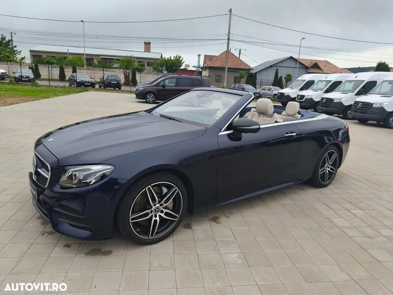 Albastru Utilizat 2018 Mercedes E400 Cabrio | 38.599 EUR (Scump) - Imagine 1/4