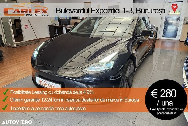 Negru Utilizat 2022 Tesla Model 3 Berlinǎ | 28.500 EUR - Imagine 1/4