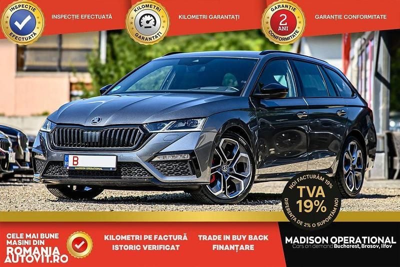 Gri Utilizat 2024 Skoda Octavia RS Break | 31.950 EUR - Imagine 1/4