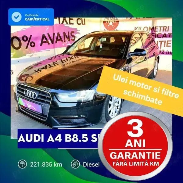 Negru Utilizat 2014 Audi A4 S-Line Break | 11.499 EUR (Preț OK) - Imagine 1/4