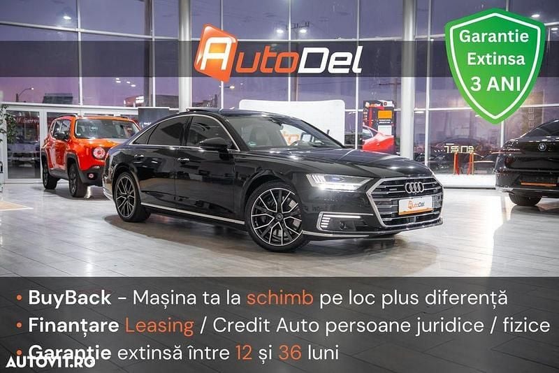 Culoarenegru Utilizat 2021 Audi A8 Berlinǎ | 50.999 EUR (Preț bun) - Imagine 1/4