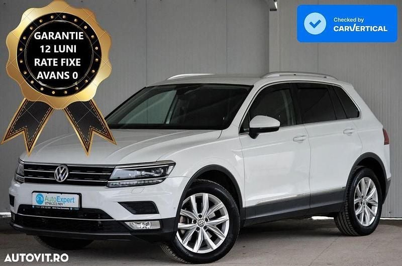 Culoarealb Utilizat 2018 VW Tiguan Highline SUV | 18.480 EUR (Preț bun) - Imagine 1/4