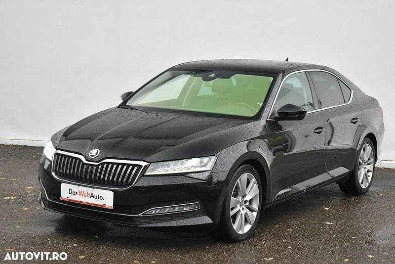 Culoarenegru Utilizat 2021 Skoda Superb Style Berlinǎ | 24.989 EUR (Preț OK) - Imagine 1/4