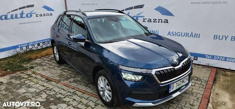 Culoarealbastru Utilizat 2021 Skoda Kamiq Ambition SUV | 15.488 EUR (Preț OK) - Imagine 1/4