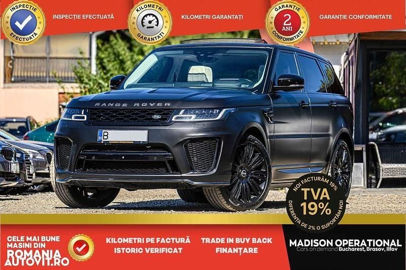 Culoarenegru Utilizat 2018 Land Rover Range Rover Sport SVR SUV | 44.204 EUR - Imagine 1/4