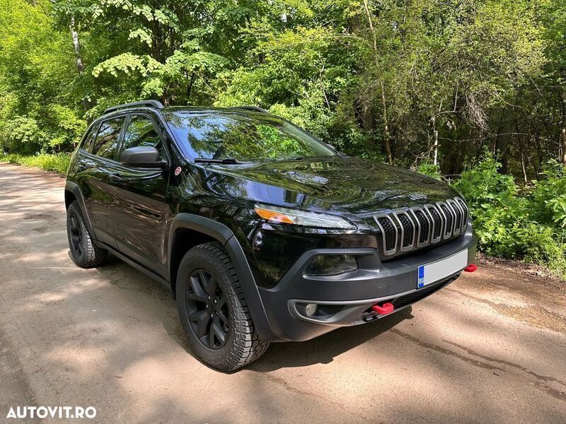 Negru Utilizat 2016 Jeep Cherokee Trailhawk SUV | 23.500 EUR - Imagine 1/4