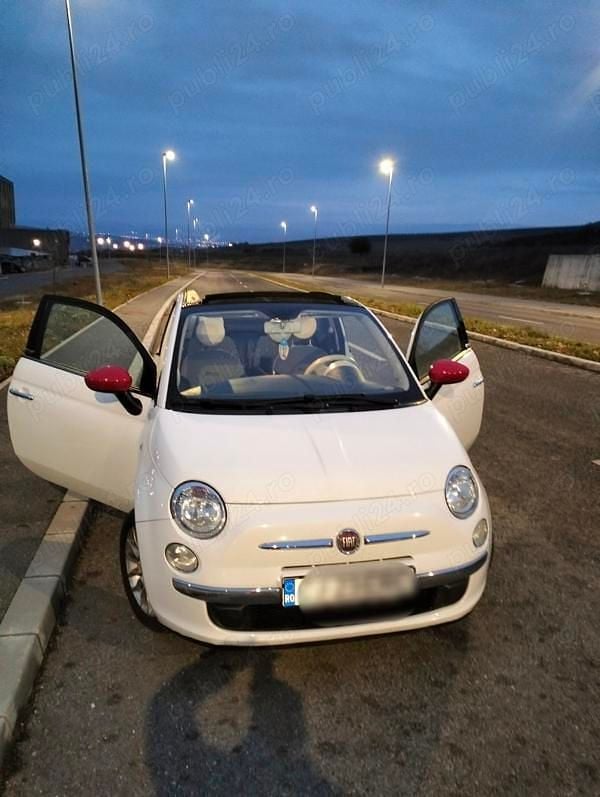 Second-hand Fiat 500C 69 CP (50 kW) 2010 Alb Cabrio