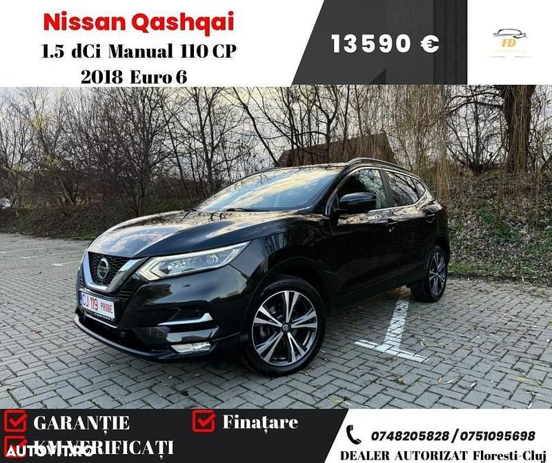 Culoarenegru Second-hand 2018 Nissan Qashqai N-Connecta SUV | 13.590 EUR (Preț OK) - Imagine 1/4