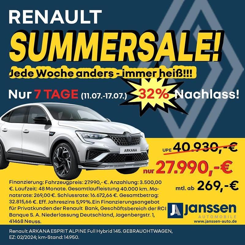 Second-hand Renault Arkana Esprit Alpine 94 CP (69 kW) 2024 SUV