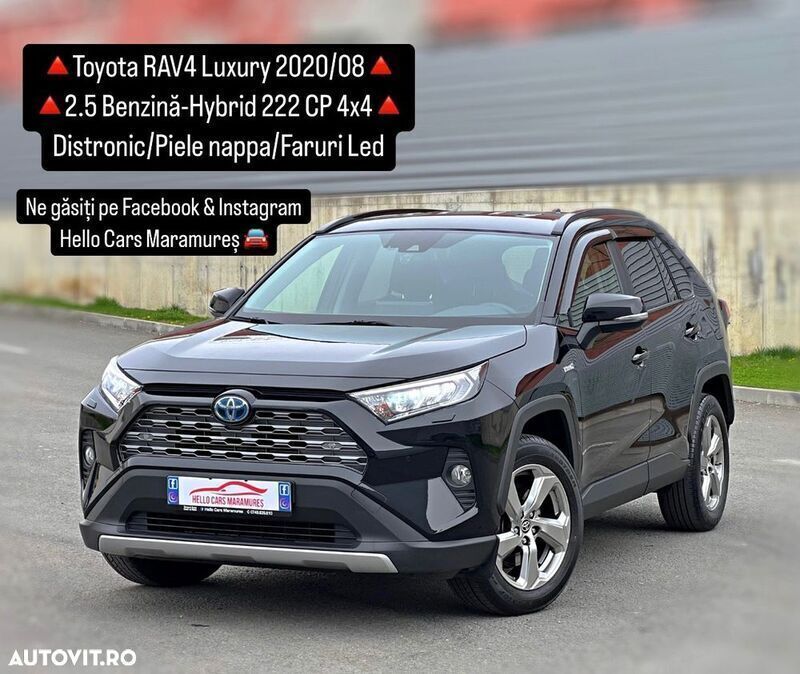 Negru Utilizat 2020 Toyota RAV4 Hybrid Luxury SUV | 29.990 EUR (Scump) - Imagine 1/4