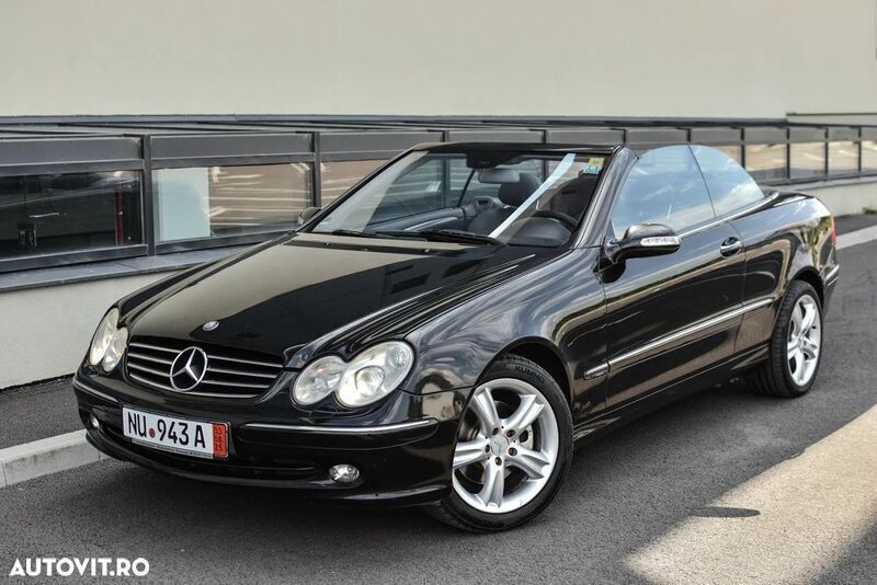 Negru Utilizat 2004 Mercedes CLK200 Avantgarde Cabrio | 7.500 EUR - Imagine 1/4