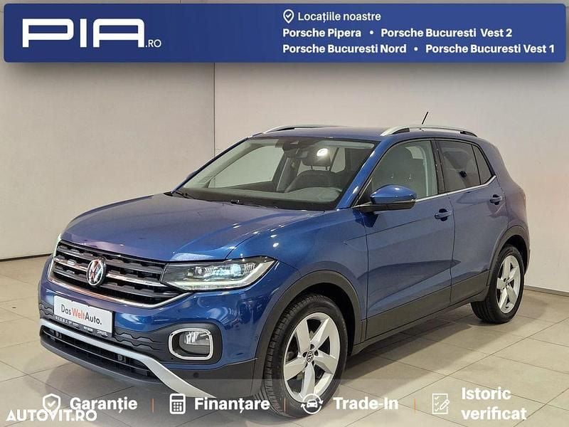 Albastru mediu normal Second-hand 2021 VW T-Cross Style SUV | 21.500 EUR (Puțin scump) - Imagine 1/4