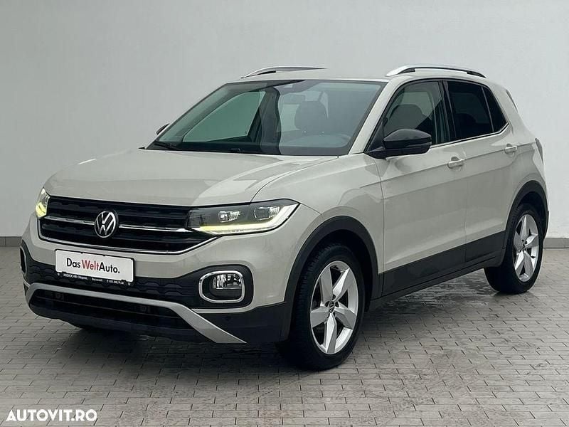 Gri mediu normal Second-hand 2021 VW T-Cross Style SUV | 17.390 EUR (Preț OK) - Imagine 1/4