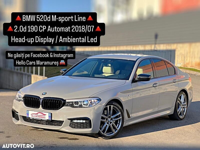 Gri Utilizat 2018 BMW 520 M Sport Berlinǎ | 26.990 EUR (Scump) - Imagine 1/4