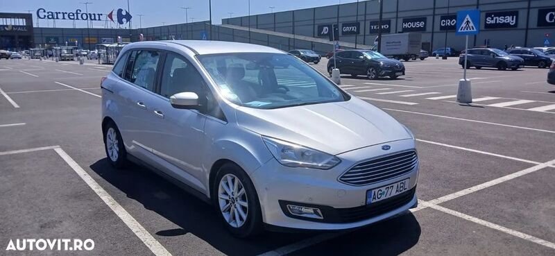 Gri Utilizat 2018 Ford Grand C-Max Titanium Monovolum | 8.200 EUR - Imagine 1/4
