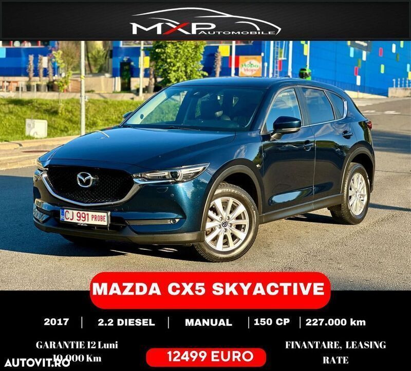 Albastru Utilizat 2017 Mazda CX-5 Exclusive-Line SUV | 12.499 EUR (Preț OK) - Imagine 1/4