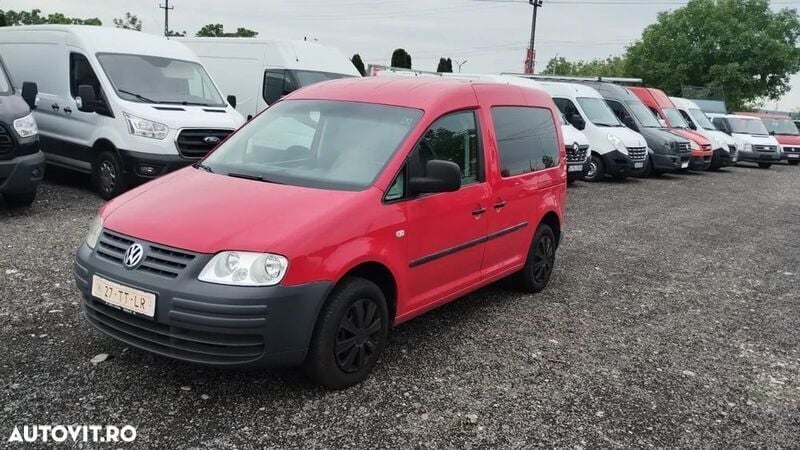 Rosu Utilizat 2007 VW Caddy Life Monovolum | 4.800 EUR (Preț OK) - Imagine 1/4