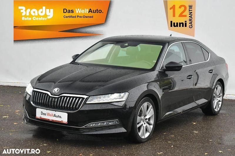 Culoarenegru Utilizat 2021 Skoda Superb Style Berlinǎ | 23.989 EUR (Preț OK) - Imagine 1/4