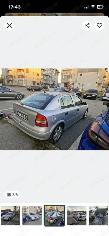 Second-hand Opel Astra 62 CP (45 kW) 2001 Argintiu Berlinǎ