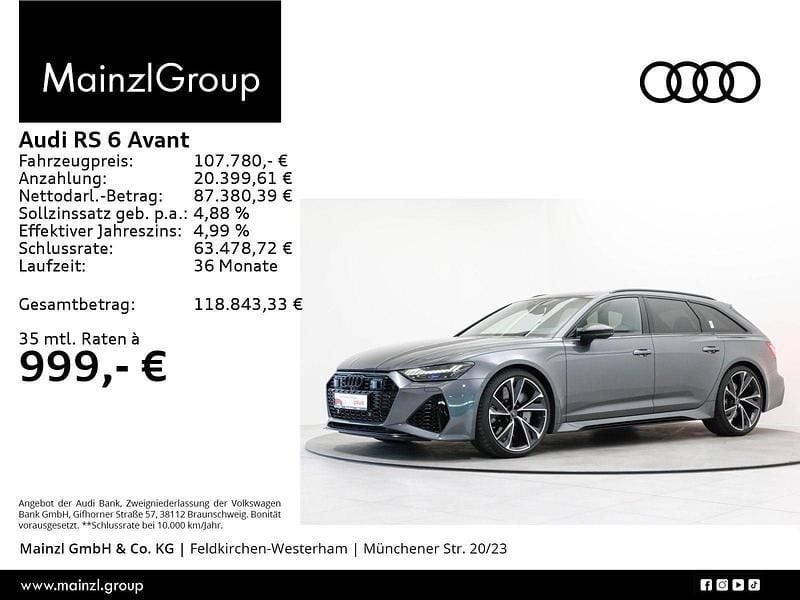 Utilizat 2024 Audi RS6 Sport Break | 114.523 EUR (Super Preț) - Imagine 1/1