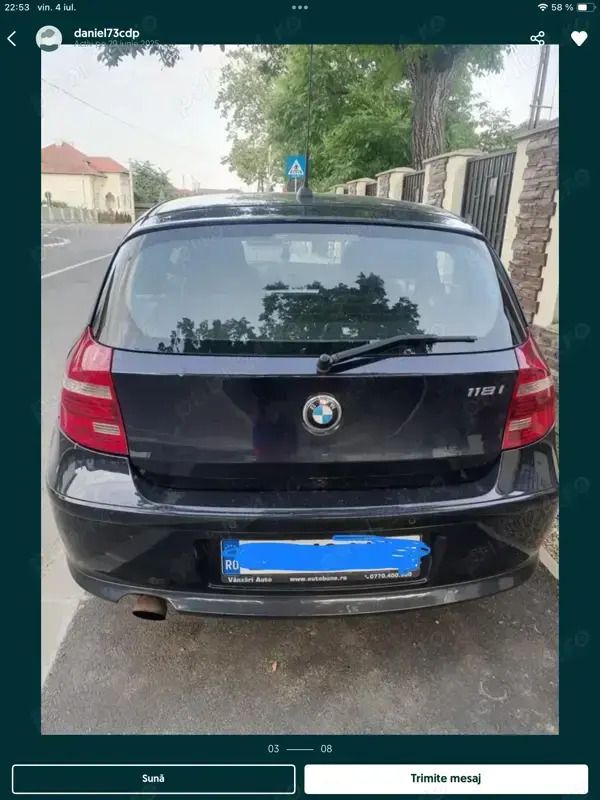Utilizat 2008 BMW 118 Hatchback | 4.300 EUR (Preț bun) - Imagine 1/4