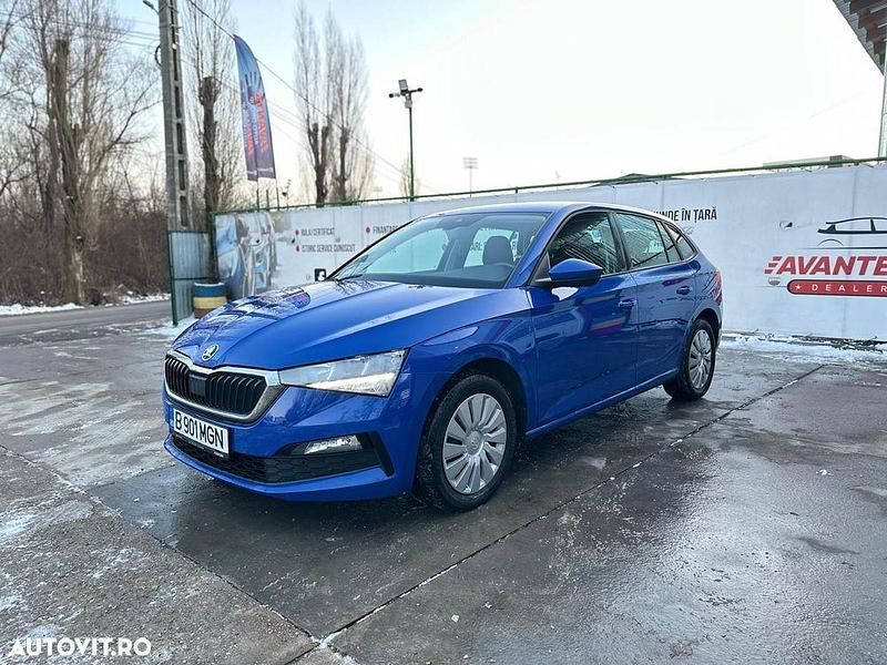 Culoarealbastru Utilizat 2021 Skoda Scala Ambition Hatchback | 13.989 EUR (Preț OK) - Imagine 1/4