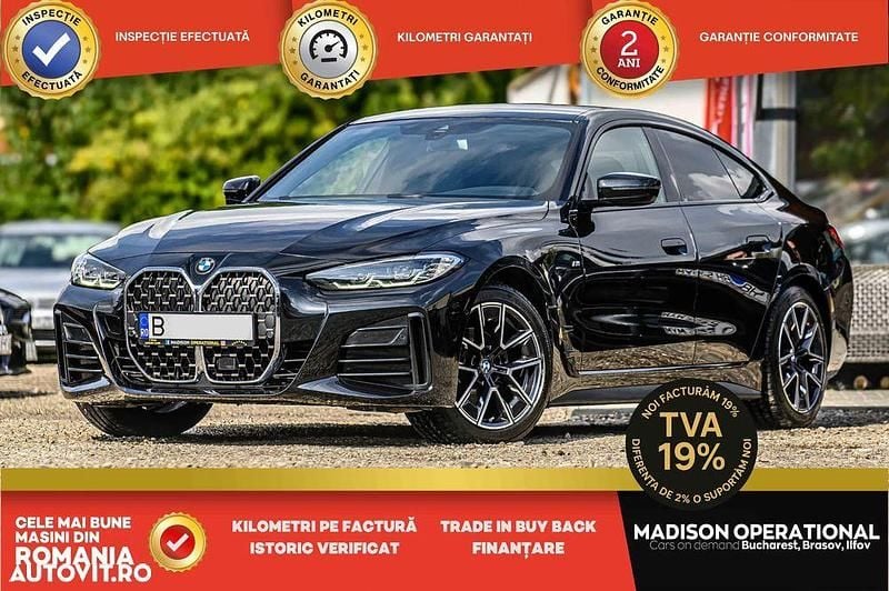 Culoarenegru Utilizat 2022 BMW 420 Sport Line Berlinǎ | 34.950 EUR (Preț OK) - Imagine 1/4