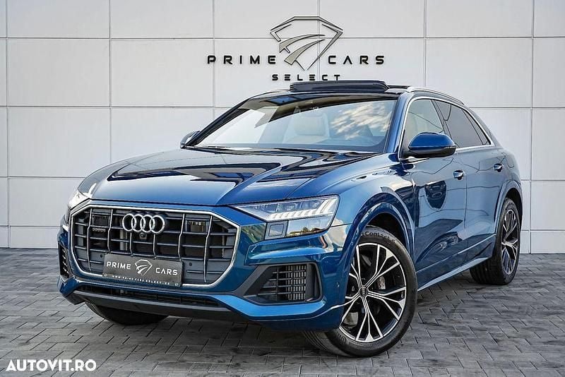 Culoarealbastru Utilizat 2022 Audi Q8 Comfort SUV | 69.974 EUR (Super Preț) - Imagine 1/4