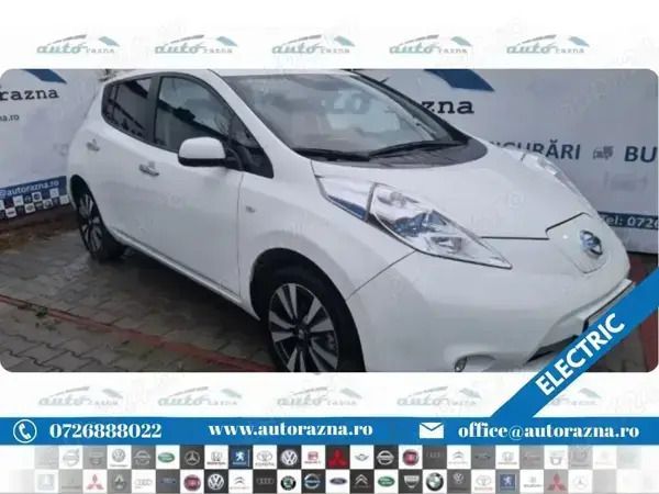 Alb Utilizat 2017 Nissan Leaf Tekna Hatchback | 9.996 EUR - Imagine 1/4