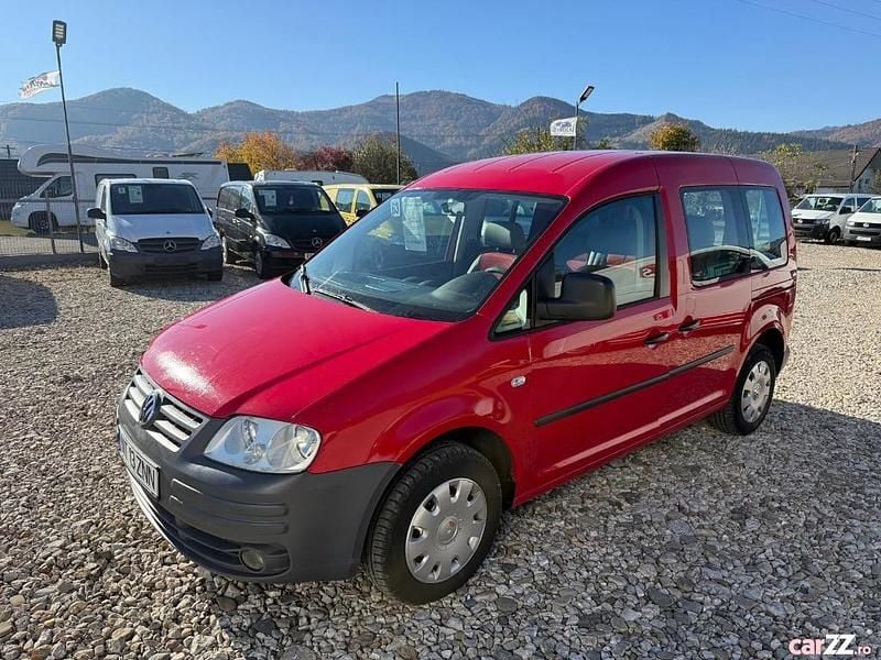 Second-hand VW Caddy 100 CP (73 kW) 2007 Roșu Monovolum