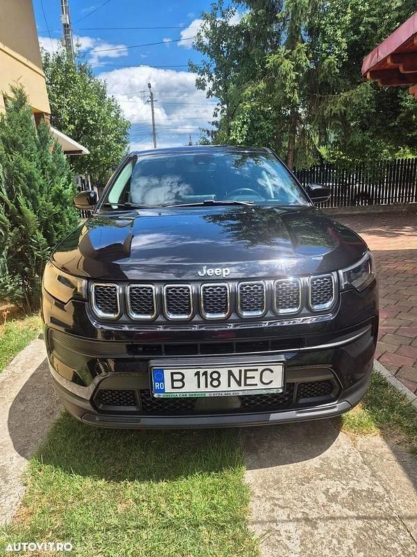 Negru Utilizat 2022 Jeep Compass Limited SUV | 25.400 EUR (Preț bun) - Imagine 1/4