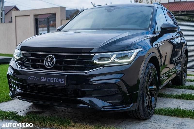 Negru Utilizat 2021 VW Tiguan R-line SUV | 31.950 EUR (Scump) - Imagine 1/4