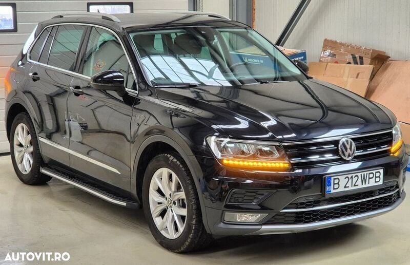 Negru Utilizat 2020 VW Tiguan Highline SUV | 22.600 EUR (Super Preț) - Imagine 1/4