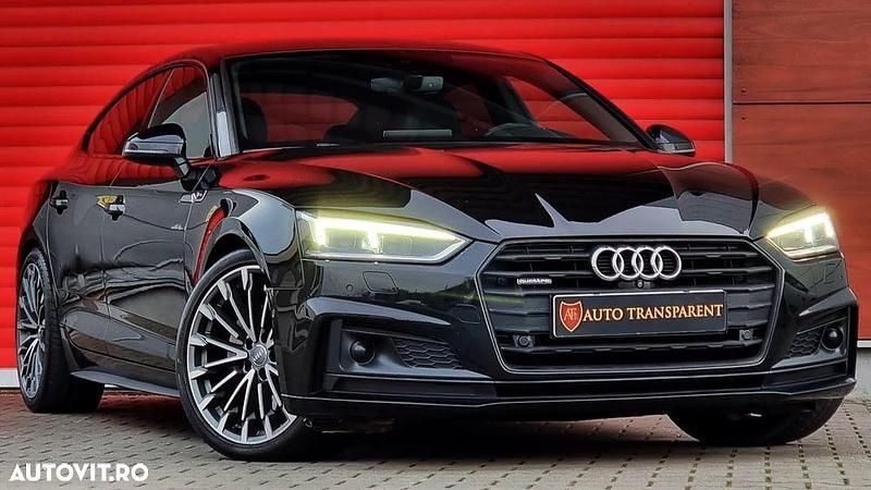 Culoarenegru Utilizat 2018 Audi A5 Sportback Sport Hatchback | 21.499 EUR (Preț OK) - Imagine 1/4