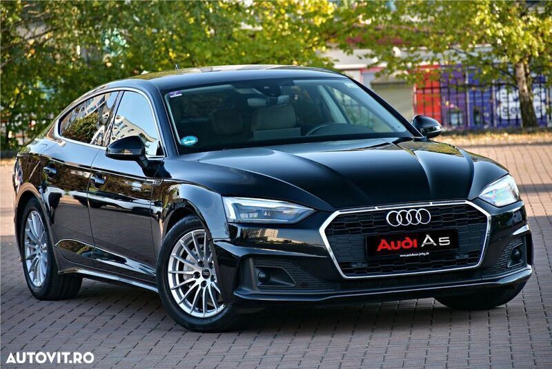 Negru Utilizat 2021 Audi A5 Sportback Advanced Coupe | 23.999 EUR (Super Preț) - Imagine 1/4