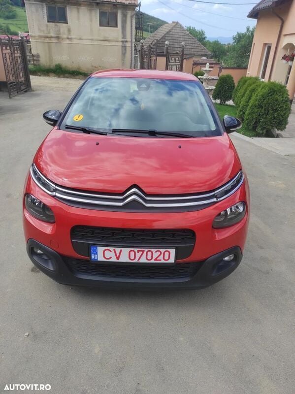 Rosu Utilizat 2019 Citroën C3 PureTech Hatchback | 11.700 EUR (Preț OK) - Imagine 1/4