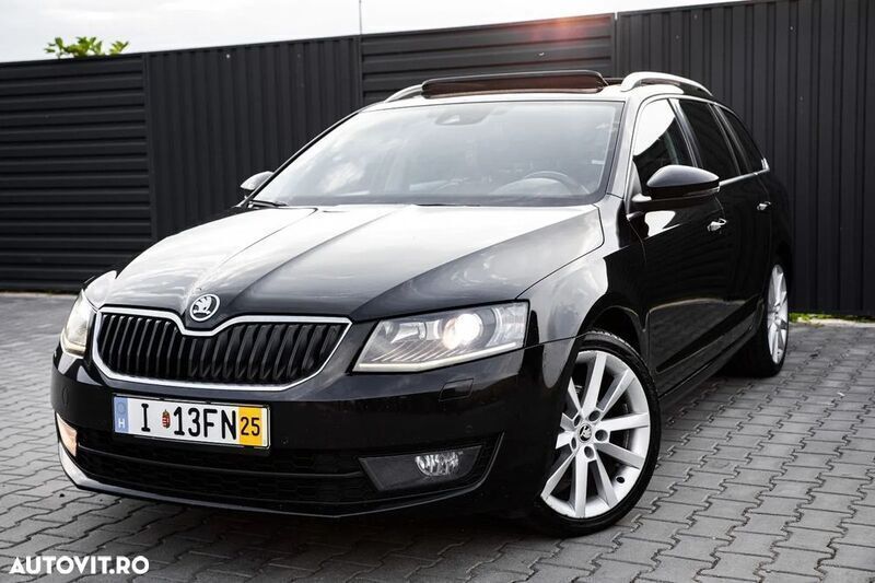 Negru Utilizat 2014 Skoda Octavia Style Break | 8.599 EUR (Preț OK) - Imagine 1/4