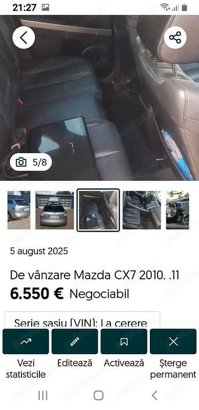Utilizat 2011 Mazda CX-7 SUV | 6.150 EUR (Preț OK) - Imagine 1/4