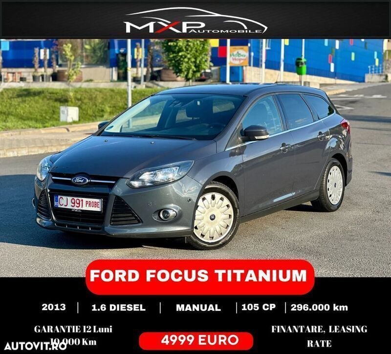 Gri Second-hand 2013 Ford Focus Titanium Break | 3.999 EUR (Preț OK) - Imagine 1/4