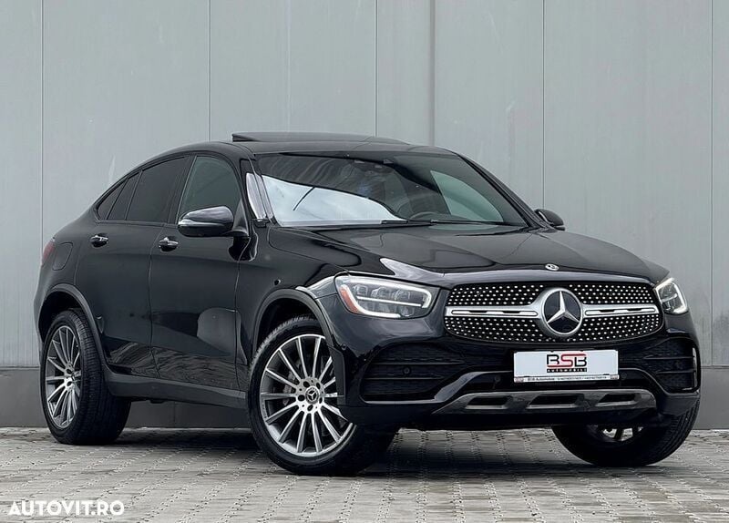 Negru Utilizat 2020 Mercedes GLC300 AMG line Coupe | 39.900 EUR (Super Preț) - Imagine 1/4