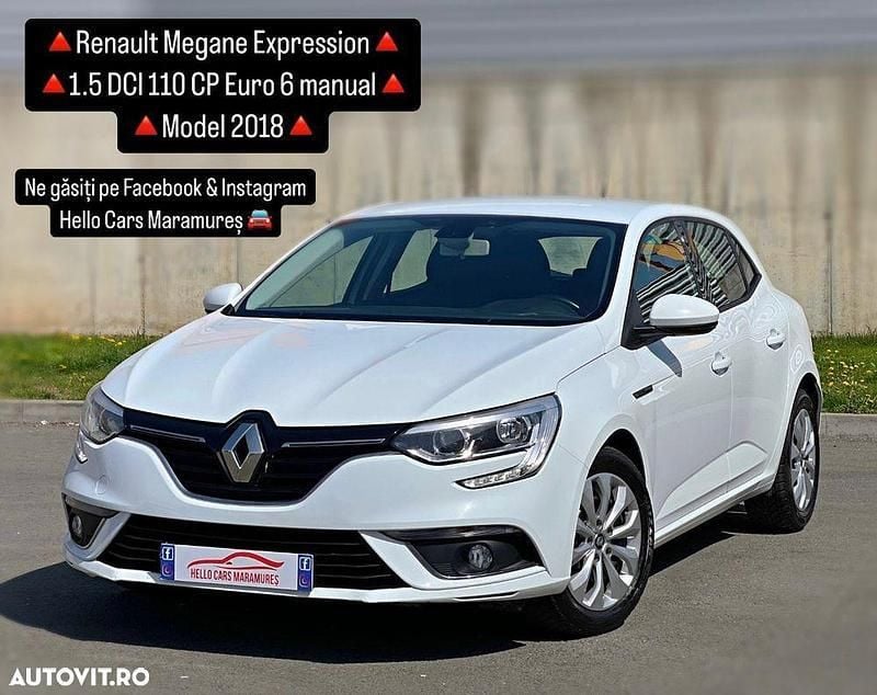 Alb Utilizat 2018 Renault Mégane IV Expression Hatchback | 7.500 EUR (Preț bun) - Imagine 1/4