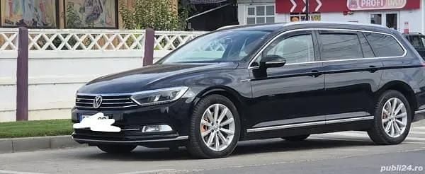 Negru Utilizat 2015 VW Passat R-line Break | 11.500 EUR (Scump) - Imagine 1/4