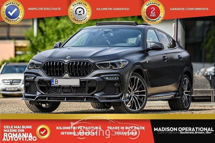 Negru Utilizat 2021 BMW X6 SUV | 59.215 EUR (Preț bun) - Imagine 1/4