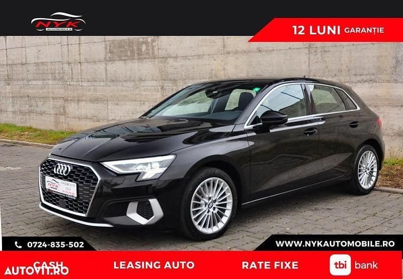 Negru Utilizat 2021 Audi A3 Design | 16.000 EUR (Preț bun) - Imagine 1/4